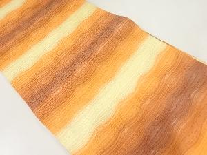 ふくれ織よろけ横段模様織出し袋帯